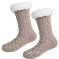Mens Slipper Socks Winter Fleece-lined Thermal Plush Fuzzy Slipper Socks Factory